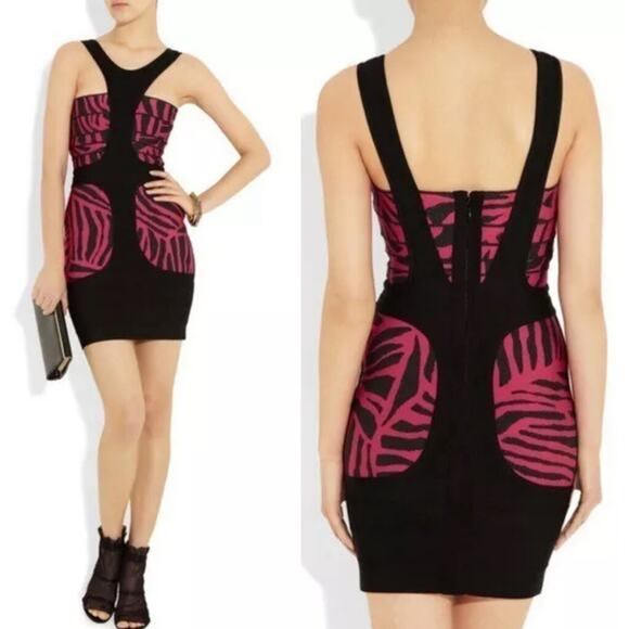 Herve Leger Niva Animal Print Bandage Dress - Picture 1 of 16